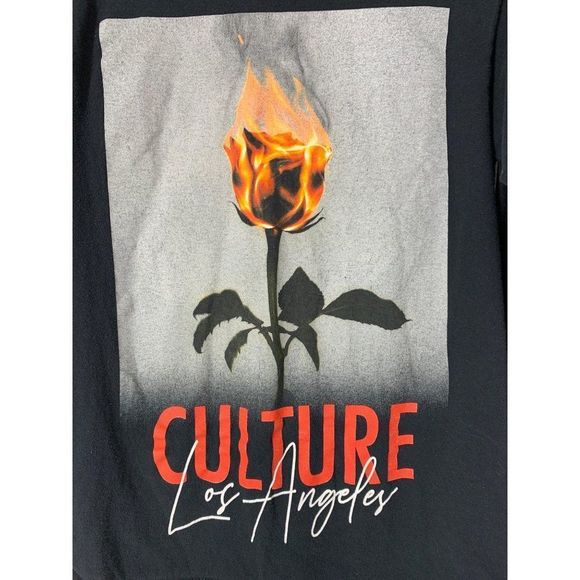 Popular Poison Culture Los Angeles Black T-shirt Long Sleeve Small Adult 5493 - Picture 2 of 6
